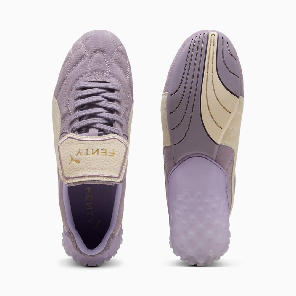FENTY x PUMA Avanti Leather and Suede Women's Sneakers - Pale Plum-Alpine Snow